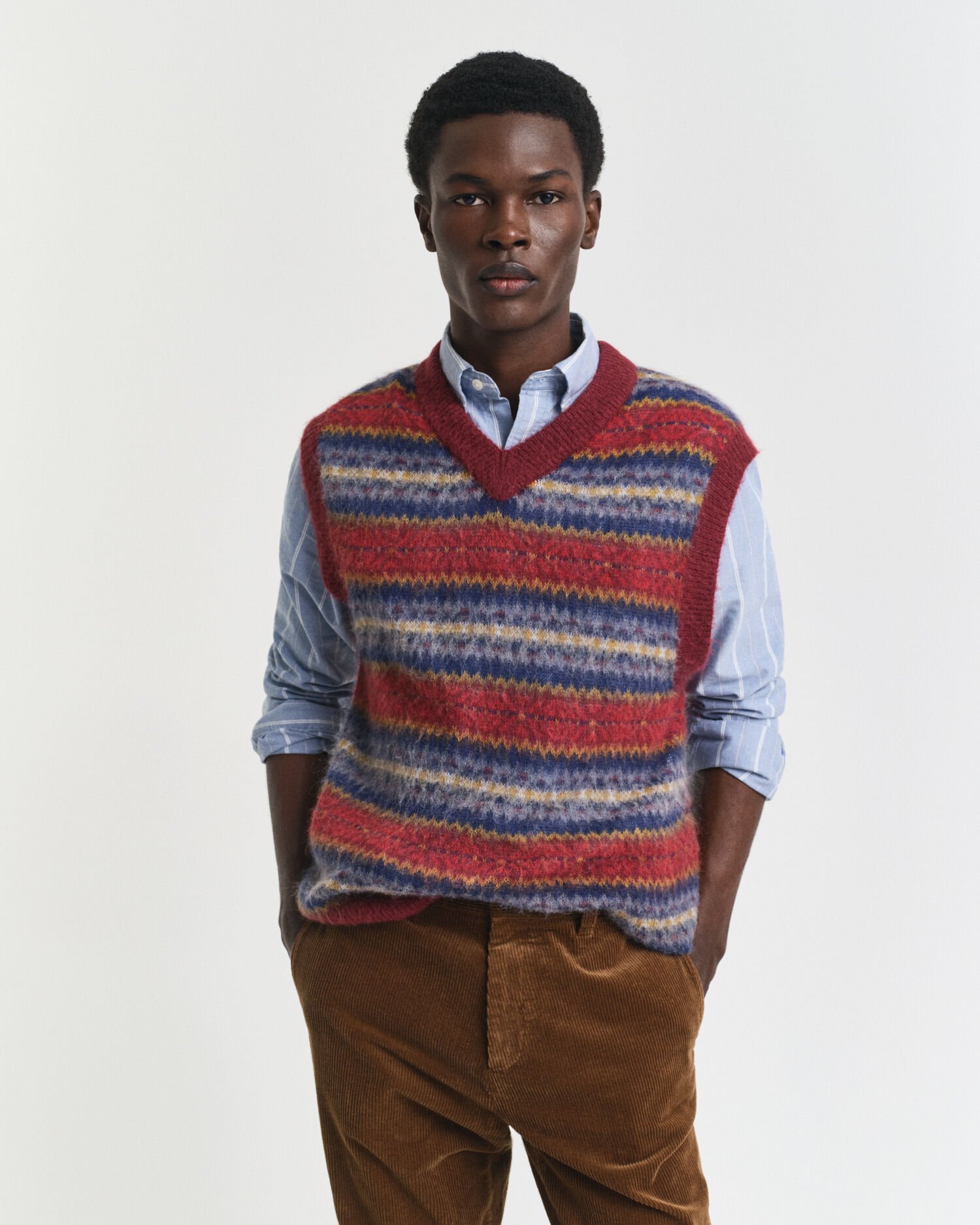 Geborstelde Fair Isle spencer