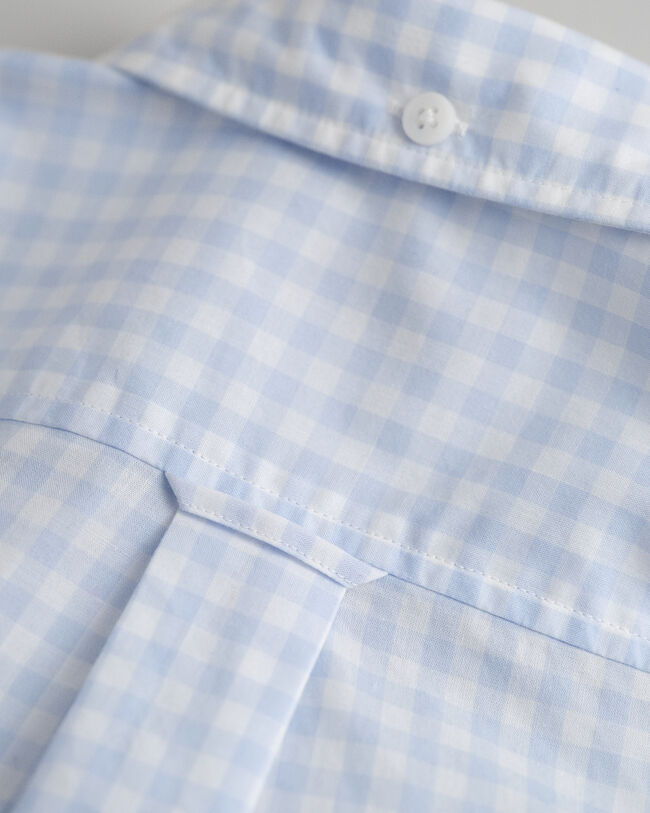 Kids Shield poplin hemd met Gingham-ruitje