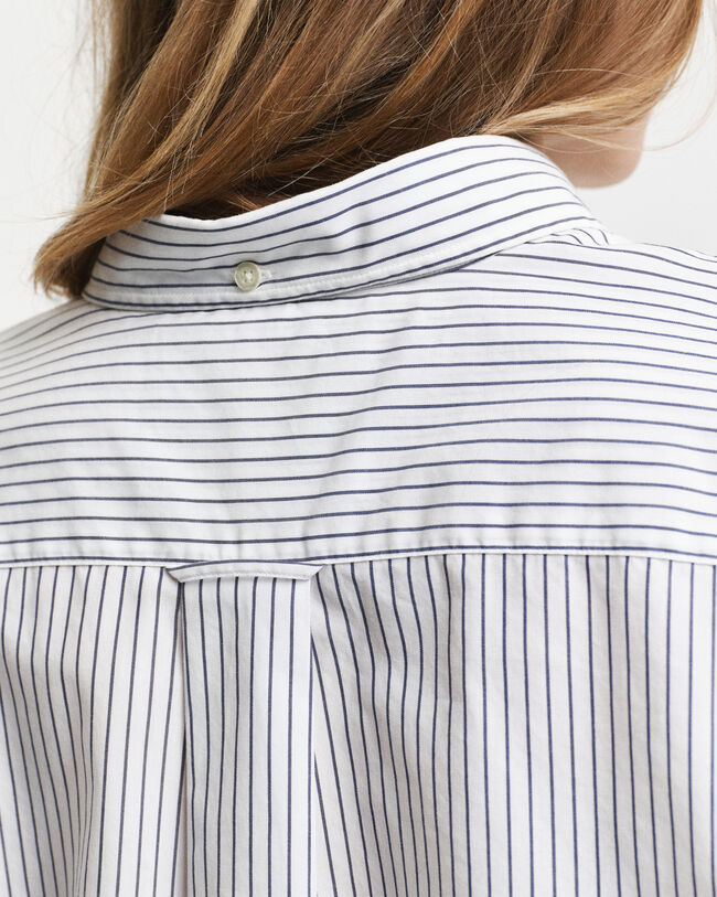 Chemise regular fit en popeline à rayures