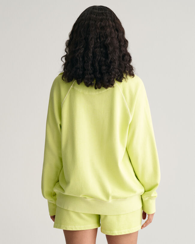 Sunfaded sweatshirt met korte rits