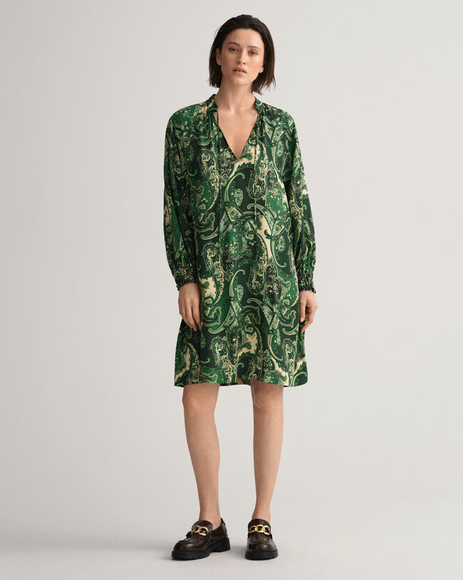 Robe &agrave; col droit Paisley