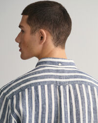 Regular Fit linnen overhemd met brede strepen