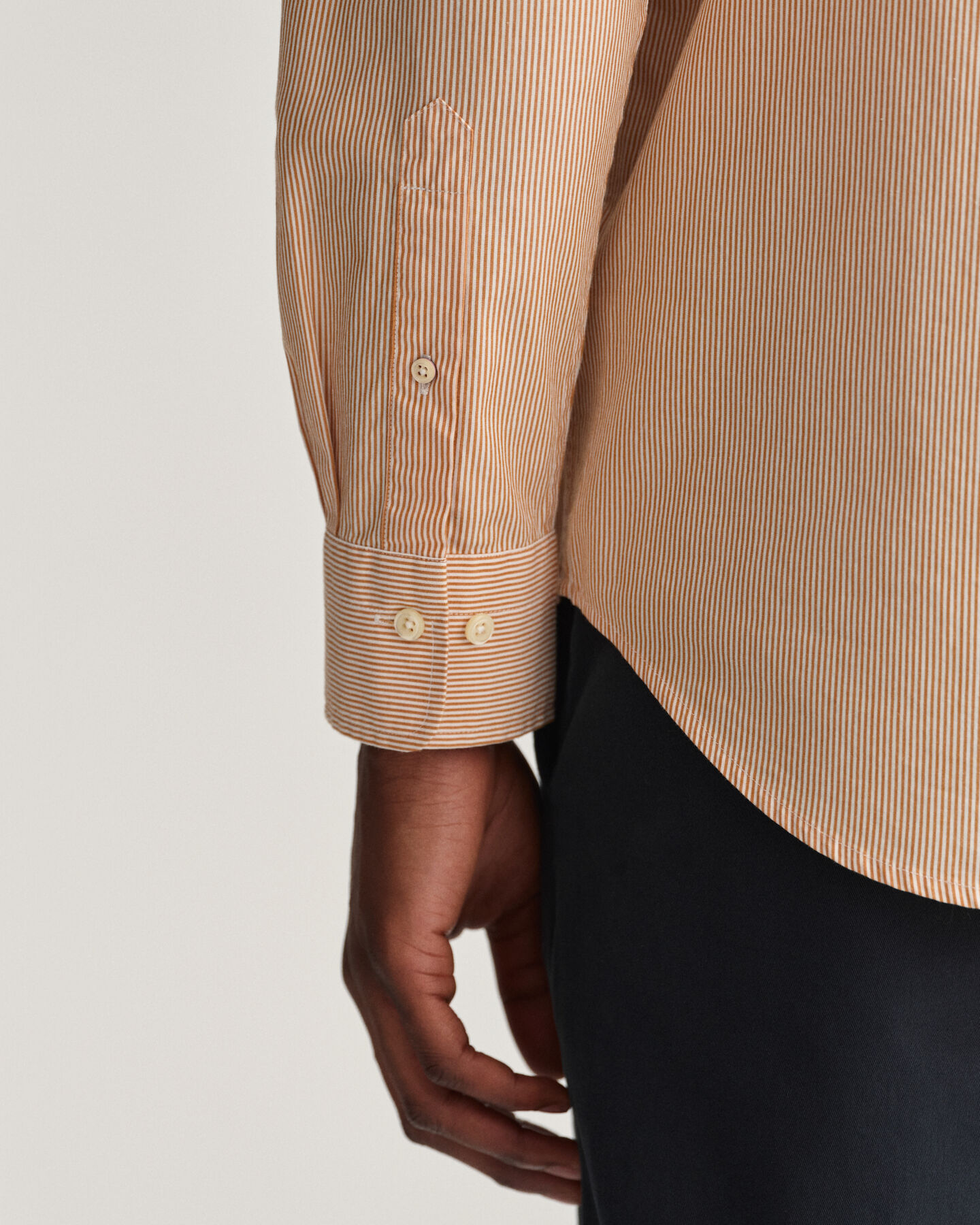 Regular Fit hemd met Bankerstreepje van poplin