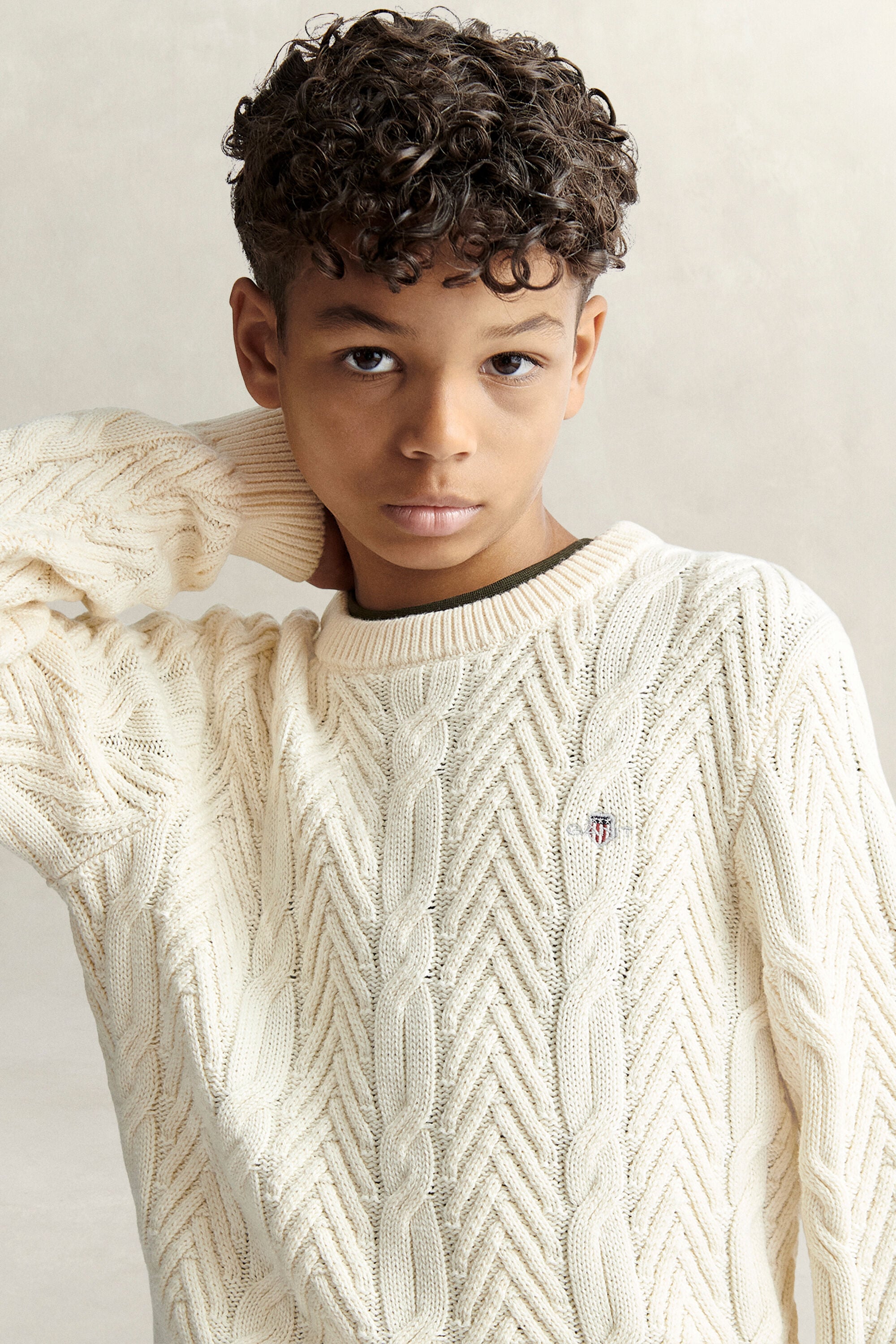 Pull en maille torsadée Ado Garçon