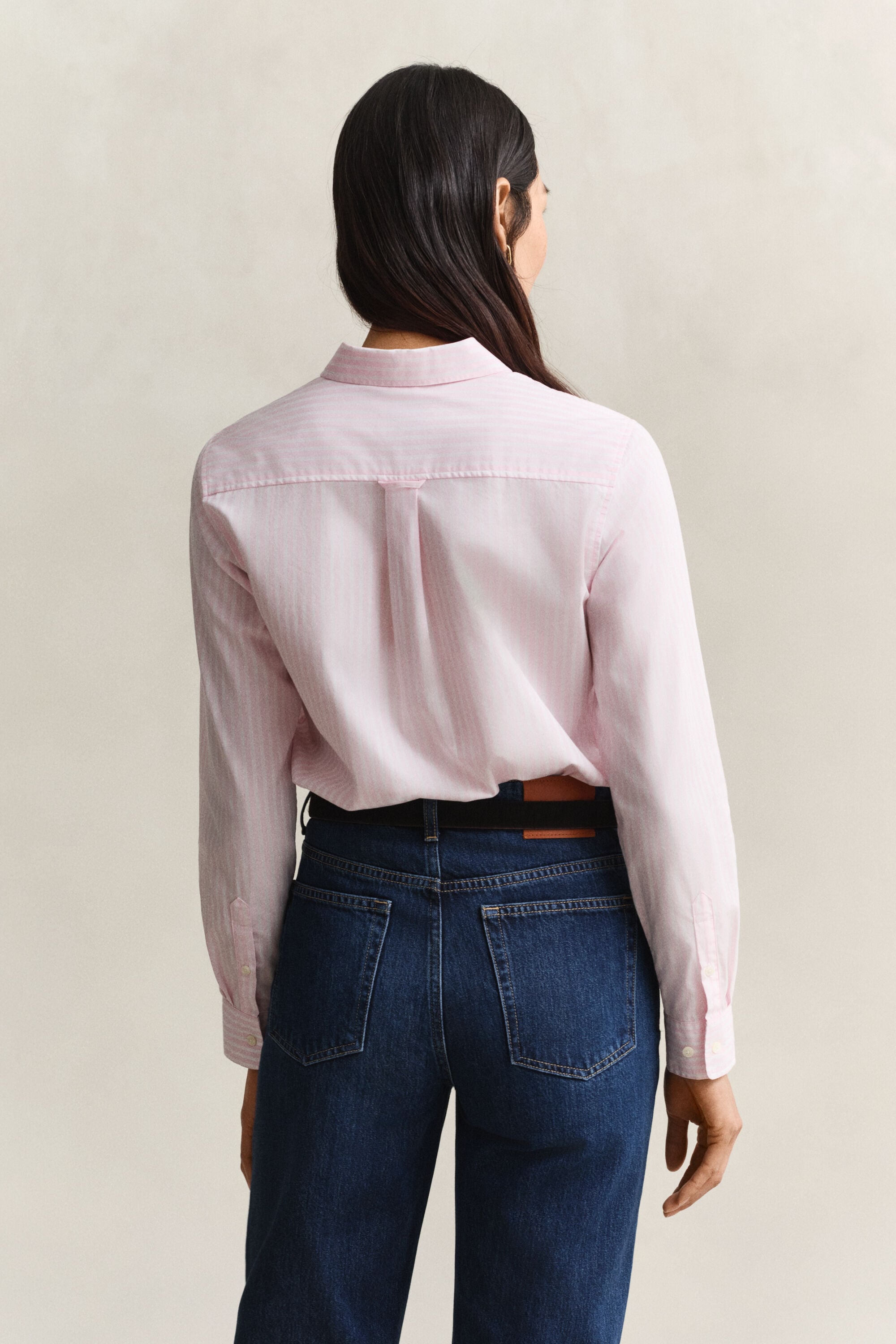 Classic Regular gestreept poplin hemd