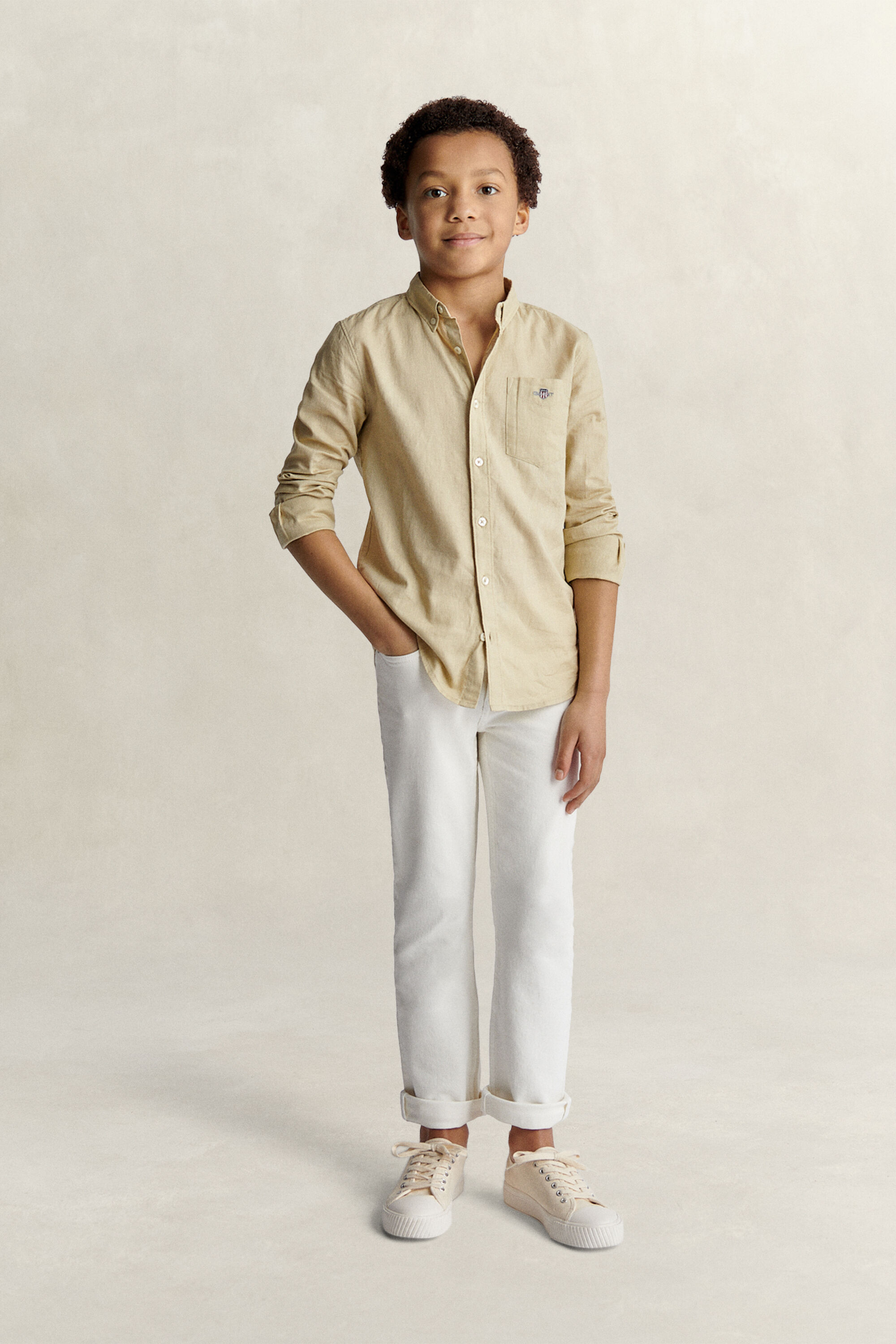 Chemise en lin mélangé Ado Garçon