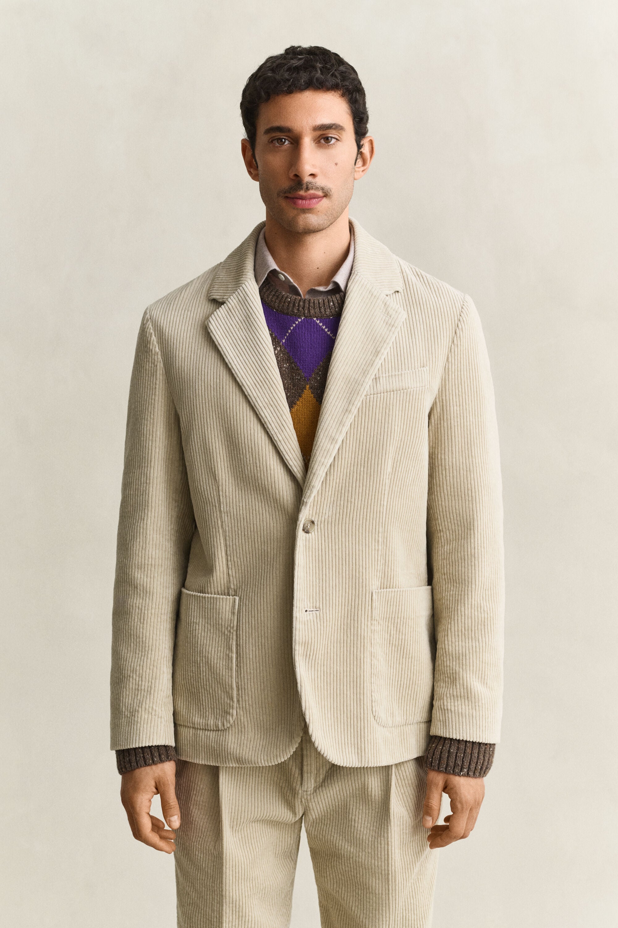Veste de costume en velours côtelé