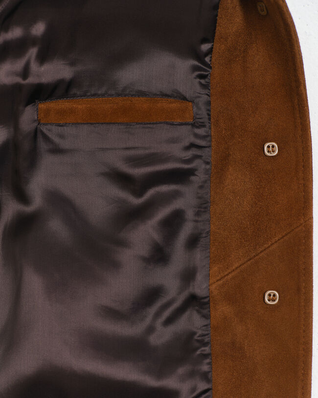 Veste blazer relaxed fit en daim