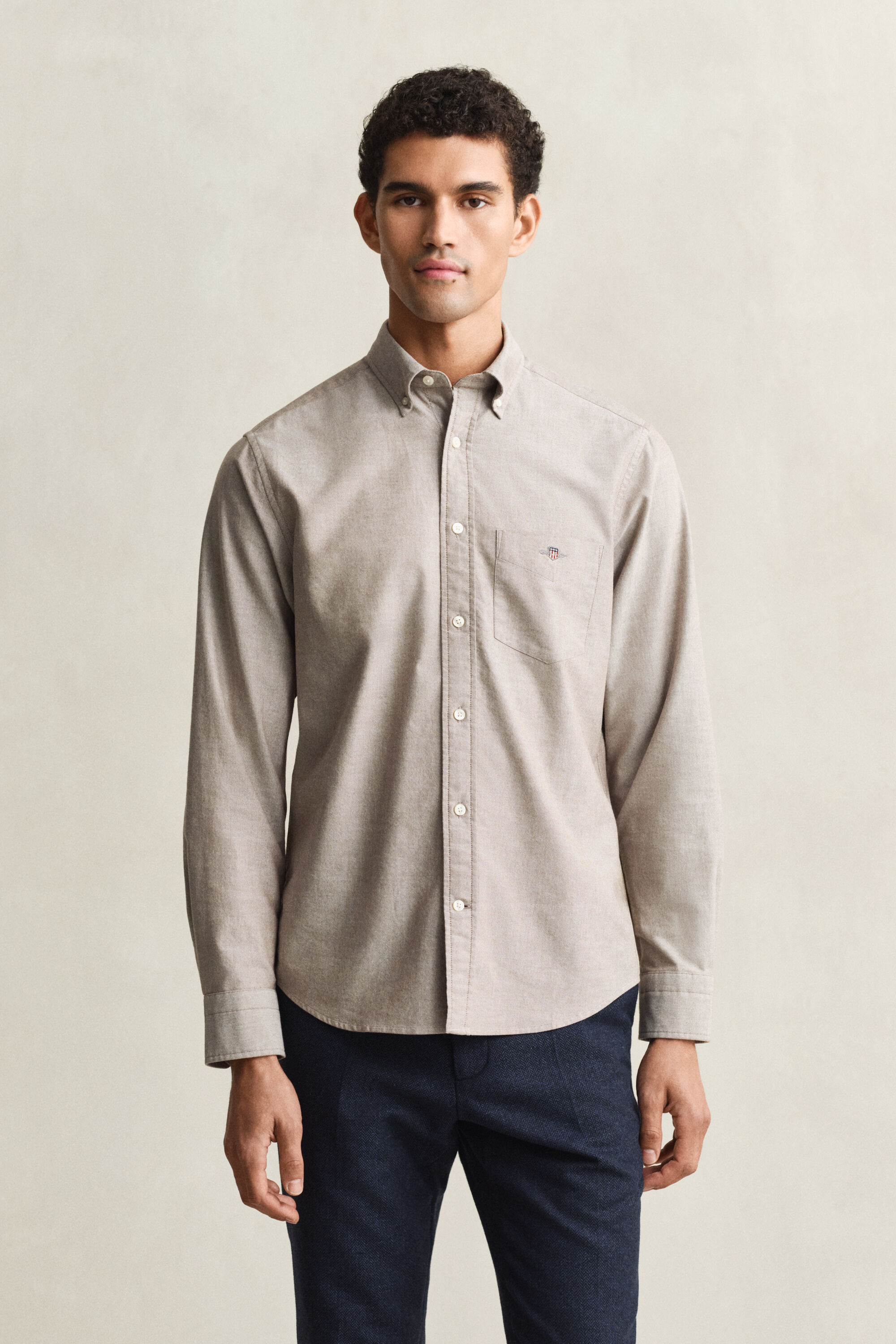 Chemise coupe regular en coton Oxford classique