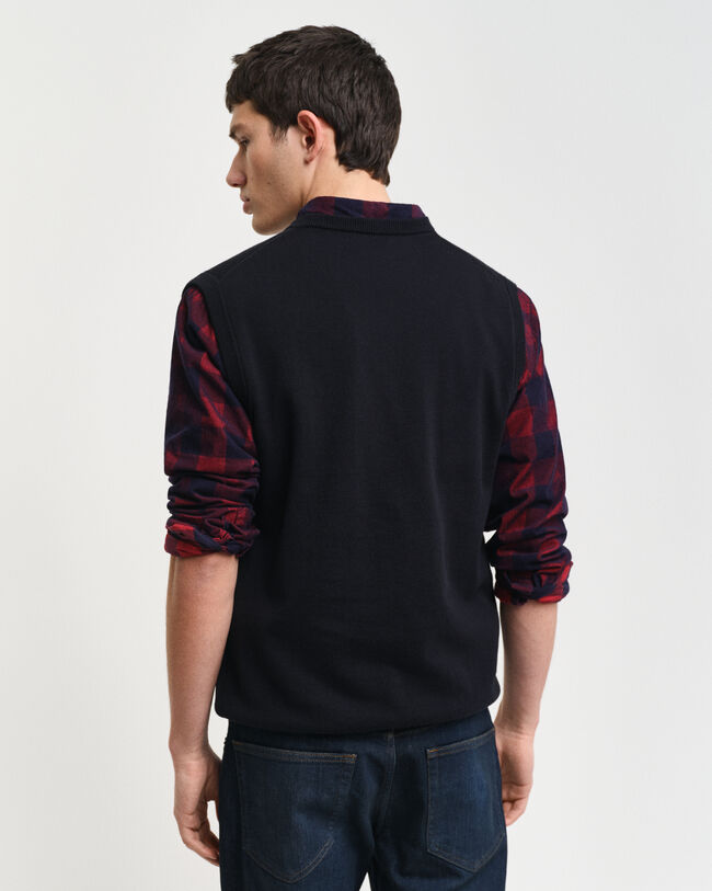 Pull sans manches en coton classique