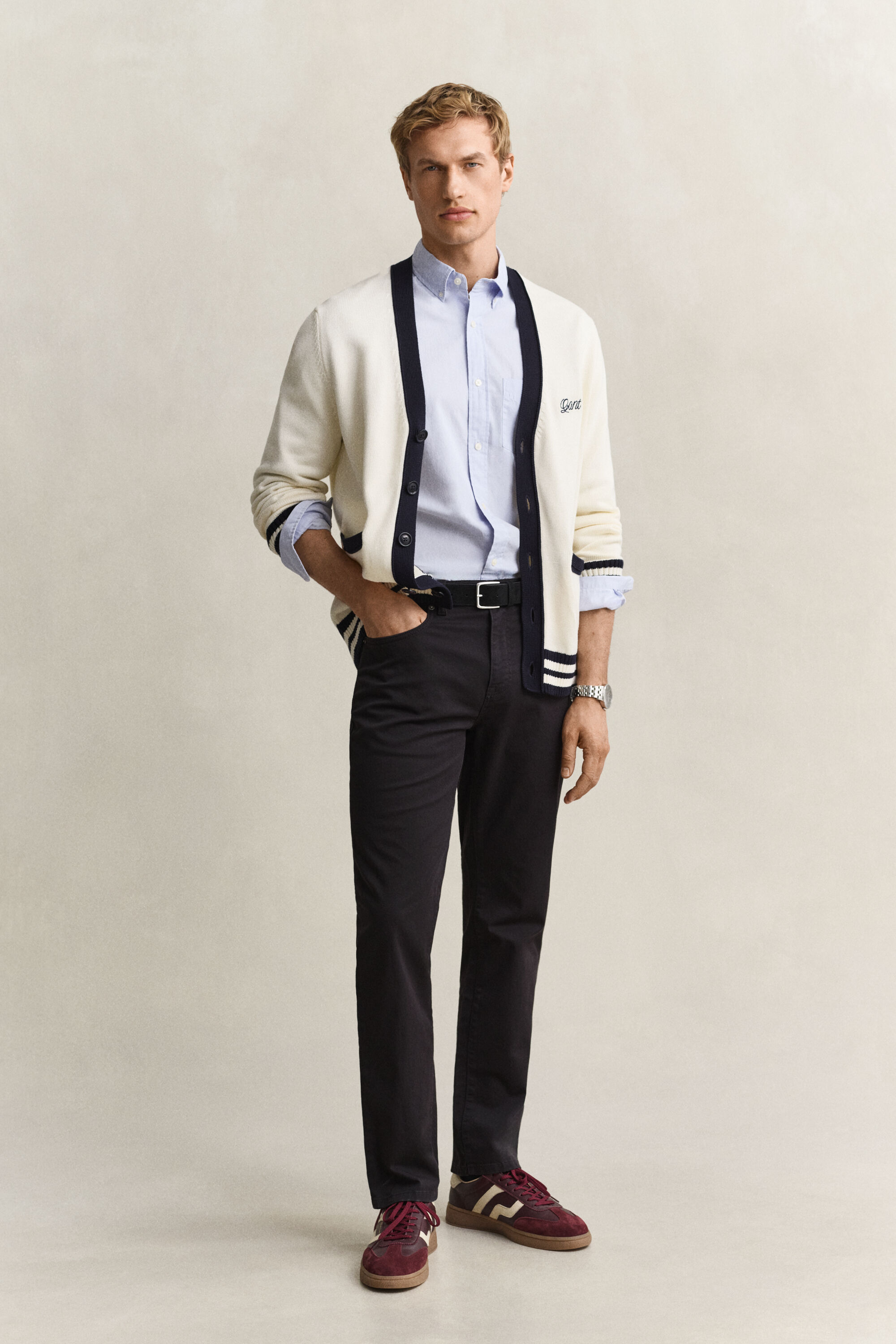 Chemise coupe regular en popeline classique