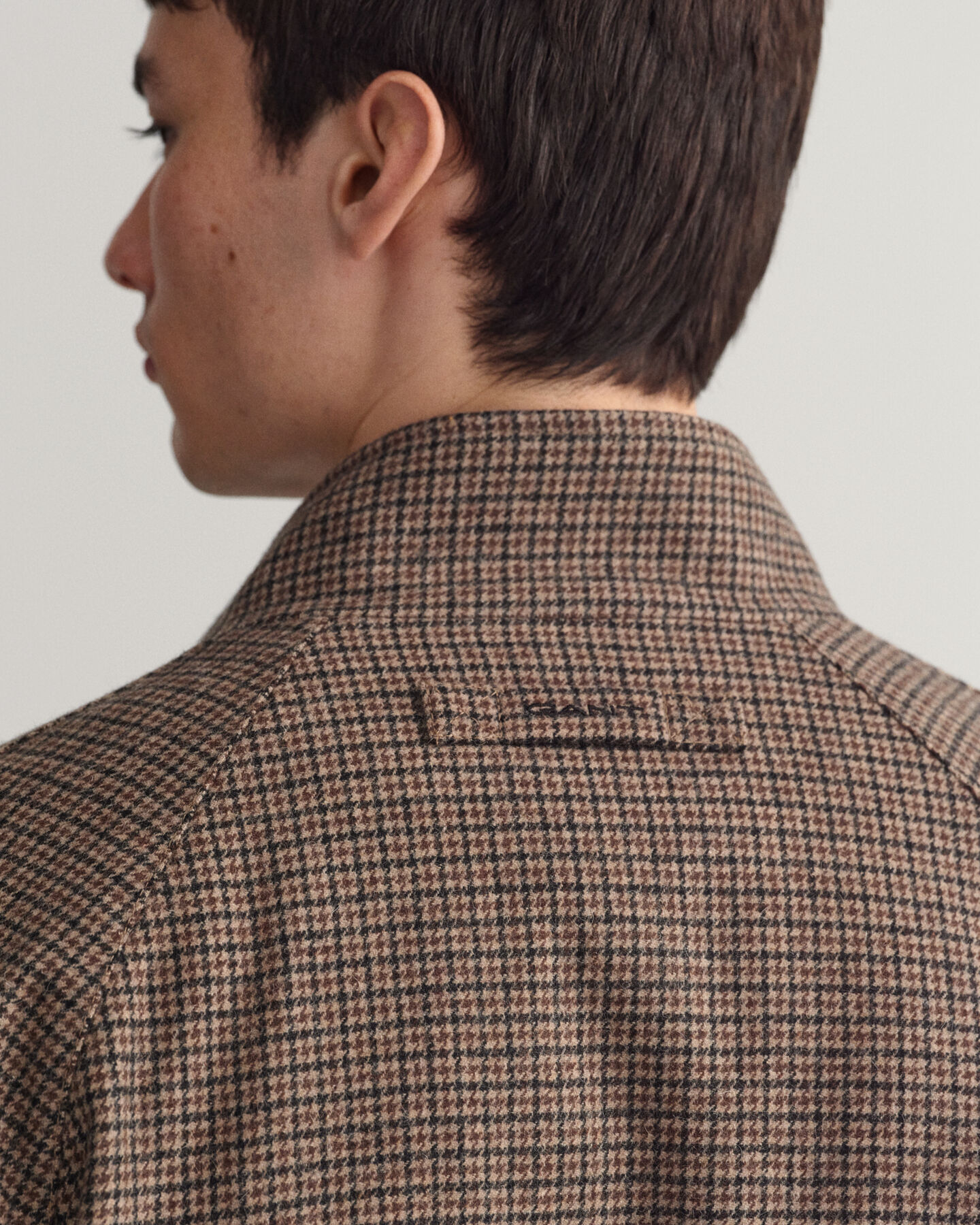 Veste en laine à carreaux Harrington