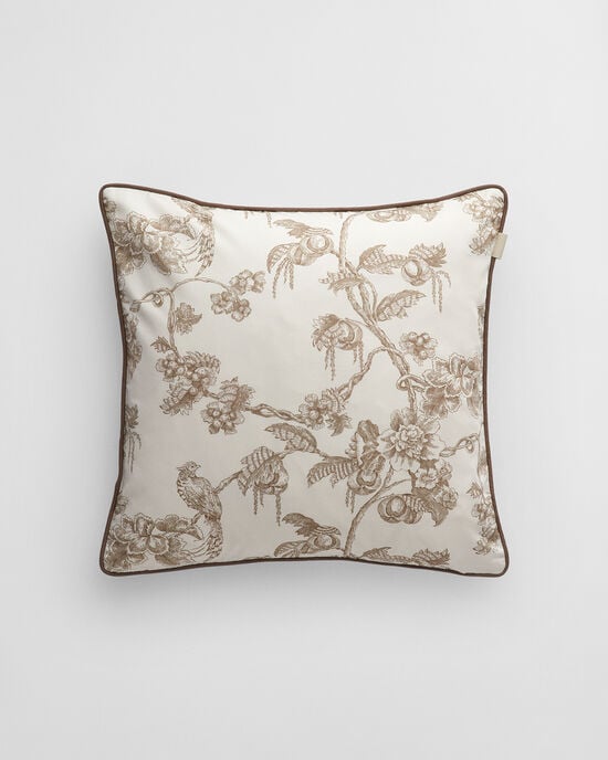 Housse de coussin en satin à imprimé arbres