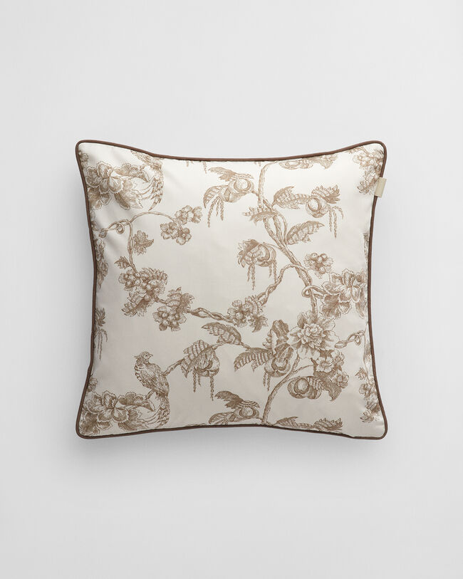 Housse de coussin en satin à imprimé arbres