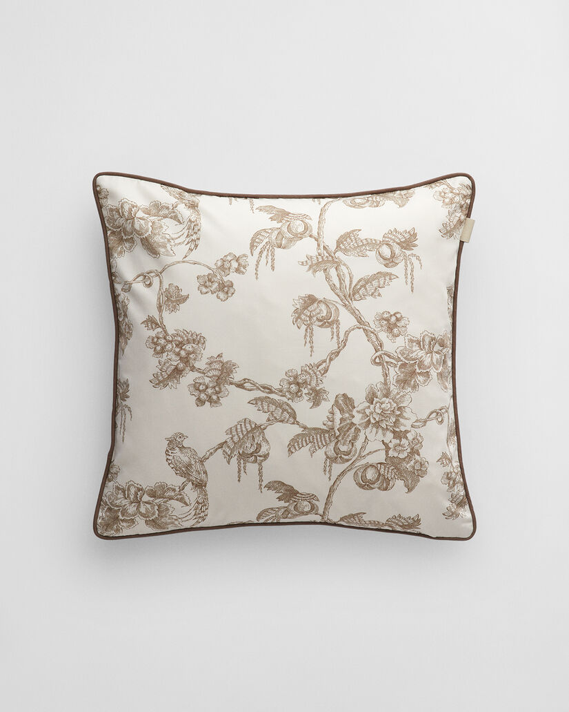 Housse de coussin en satin à imprimé arbres