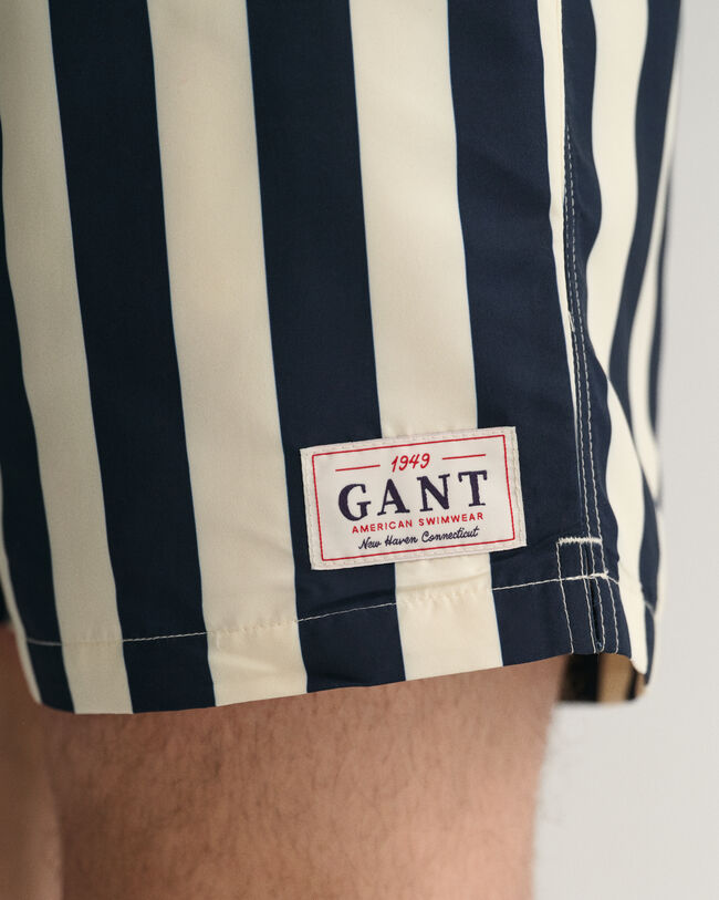 Short de bain classic fit &agrave; rayures en colour-block