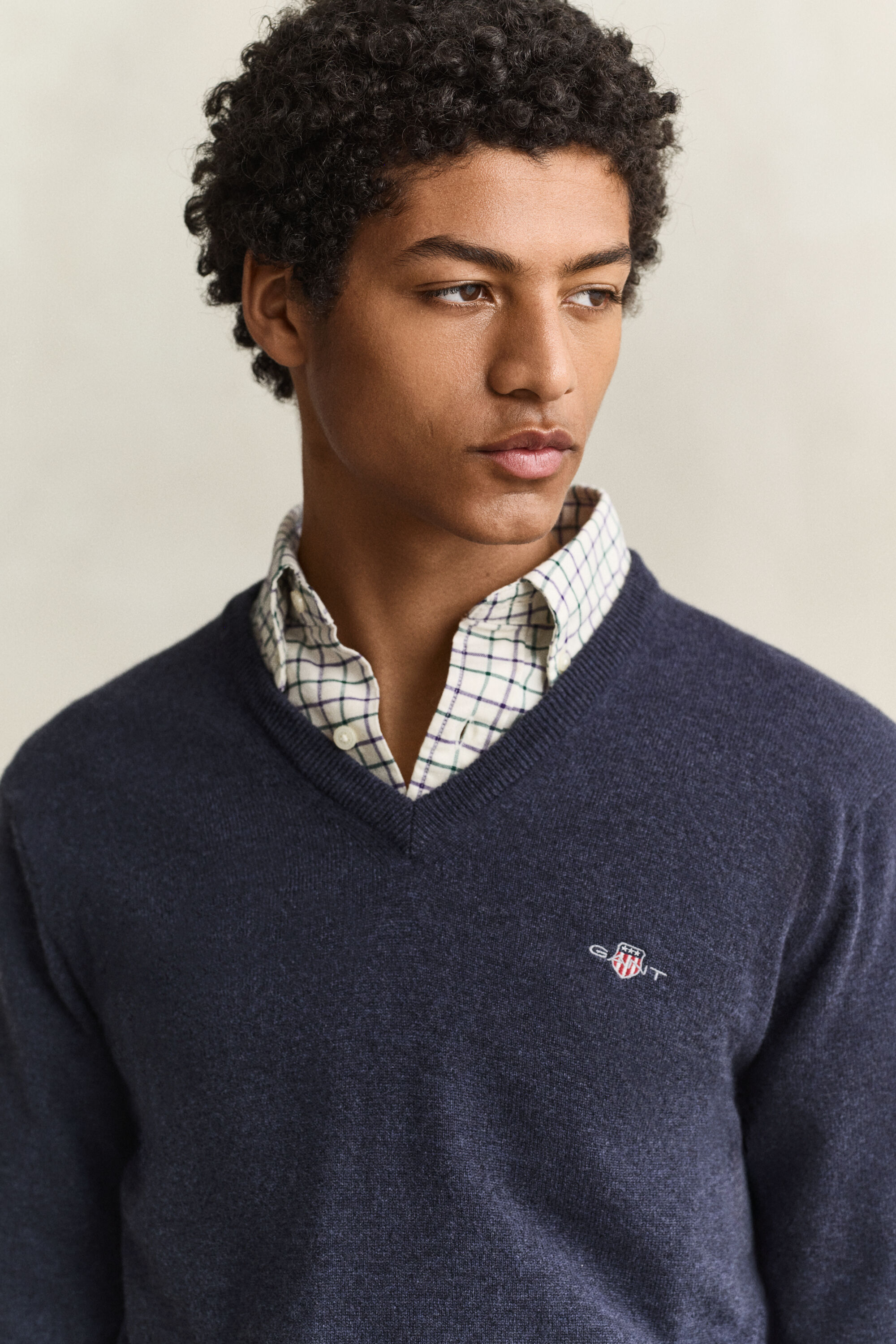 Pull col V en laine d’agneau