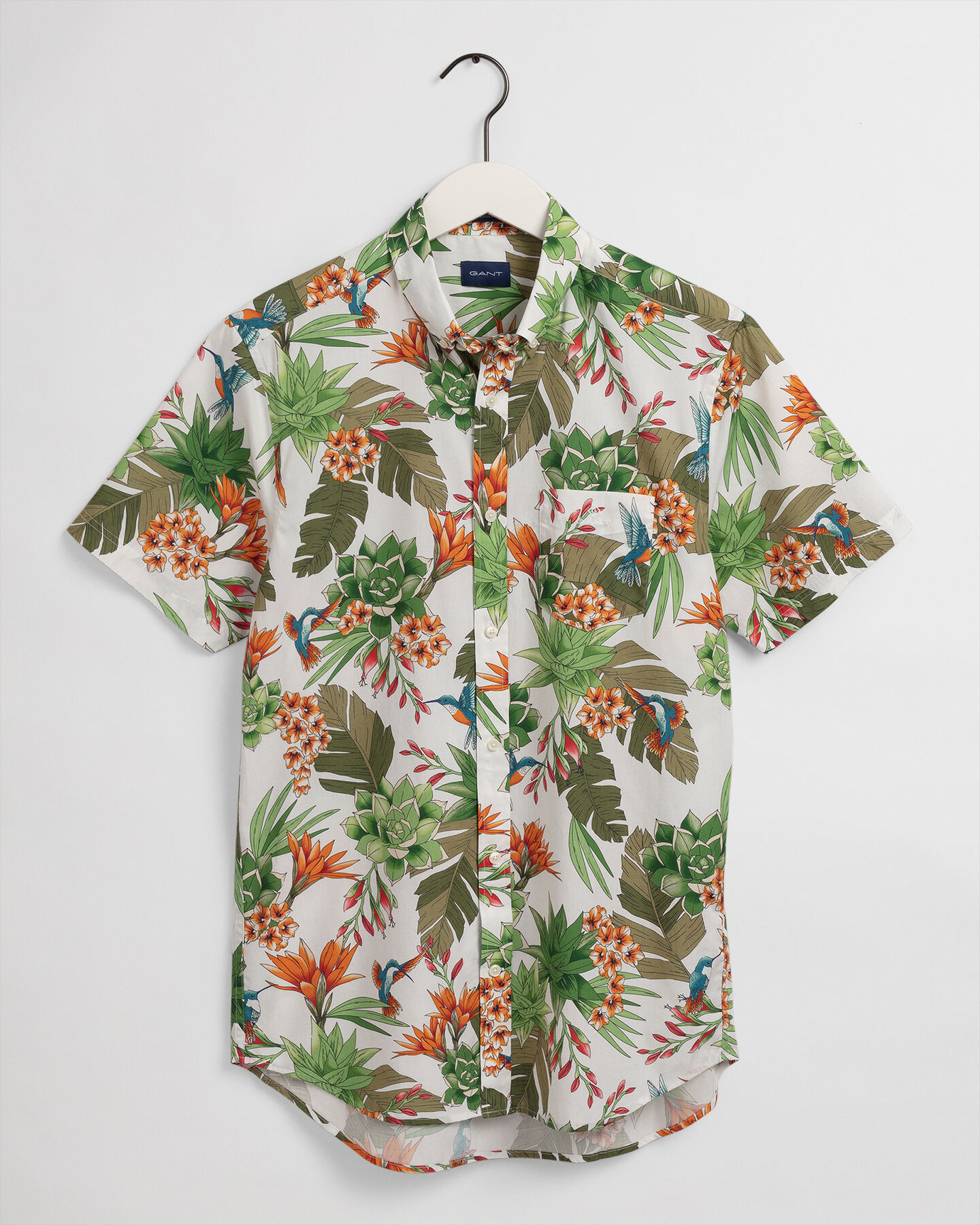 Chemise regular fit &agrave; manches courtes et imprim&eacute; Humming Garden