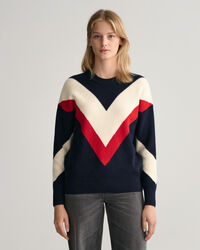 Pull ras du cou en colour-block