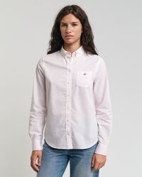 Chemise regular fit en popeline &agrave; rayures Basic
