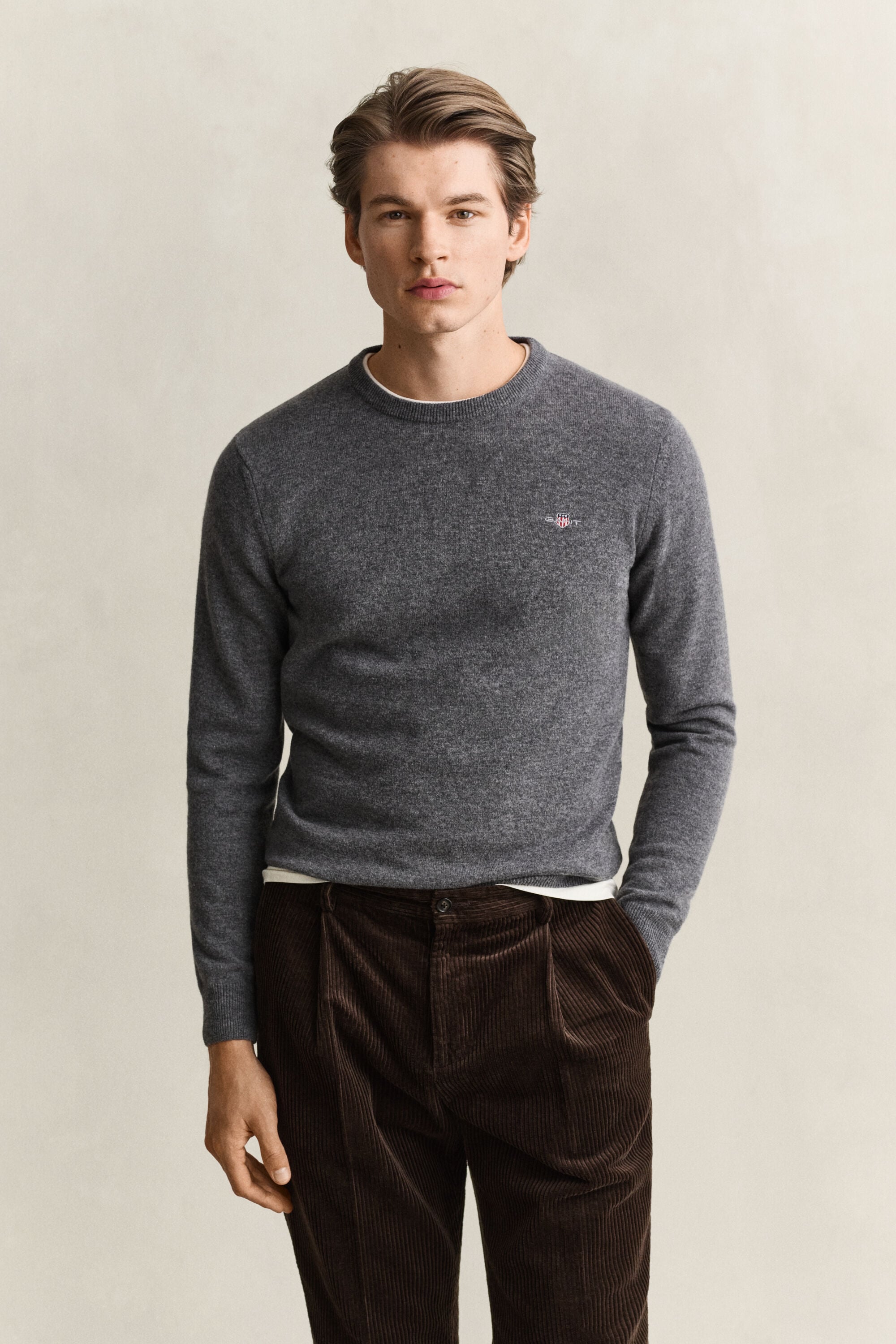 Pull col rond en laine d’agneau
