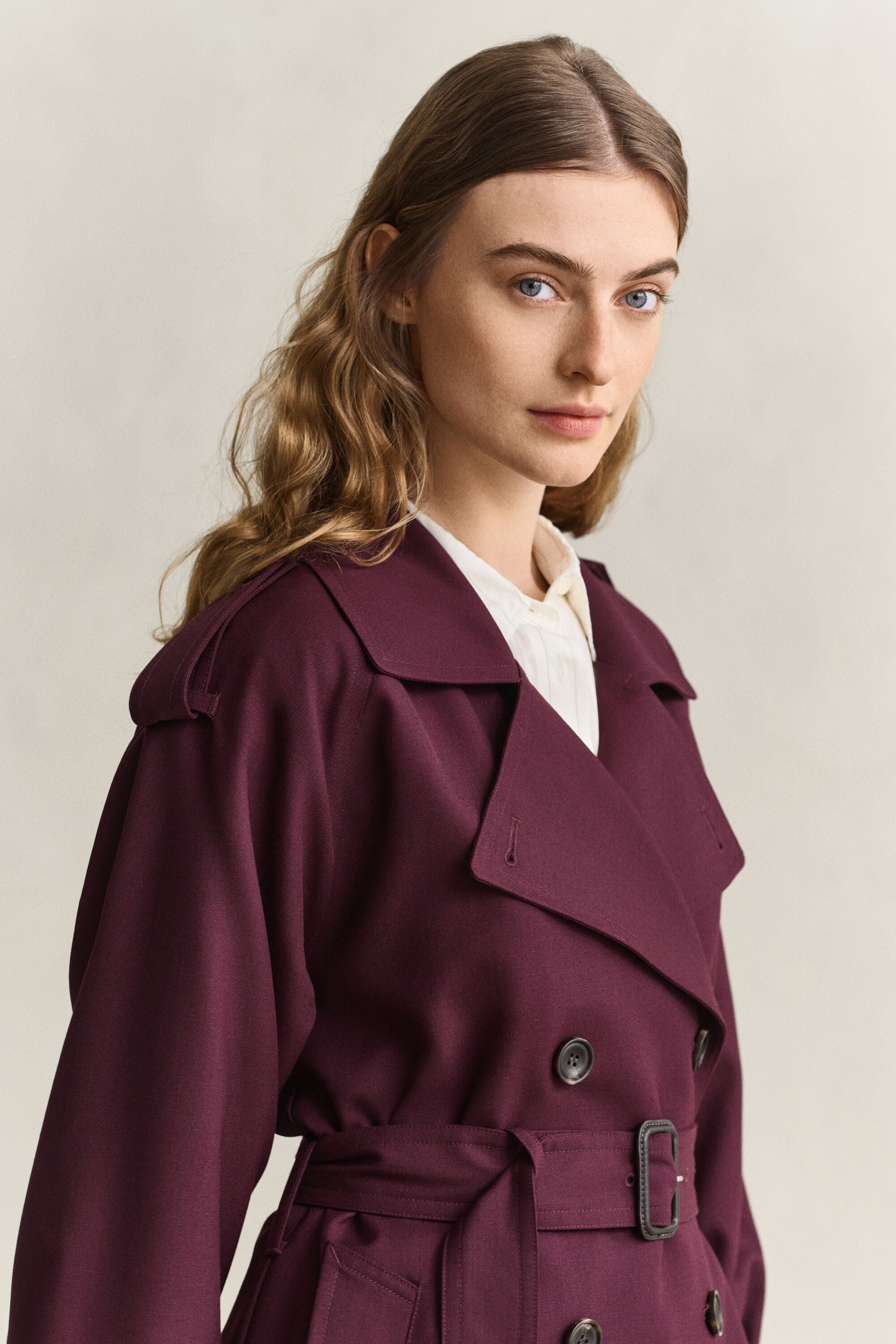 Trenchcoat van wolmix