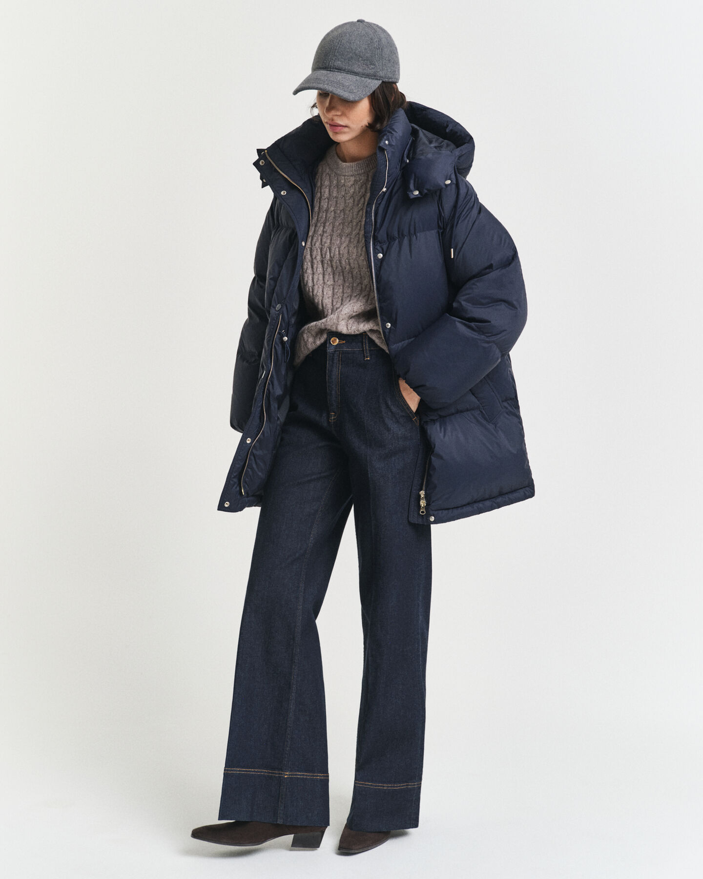 Doudoune mi-longue en duvet