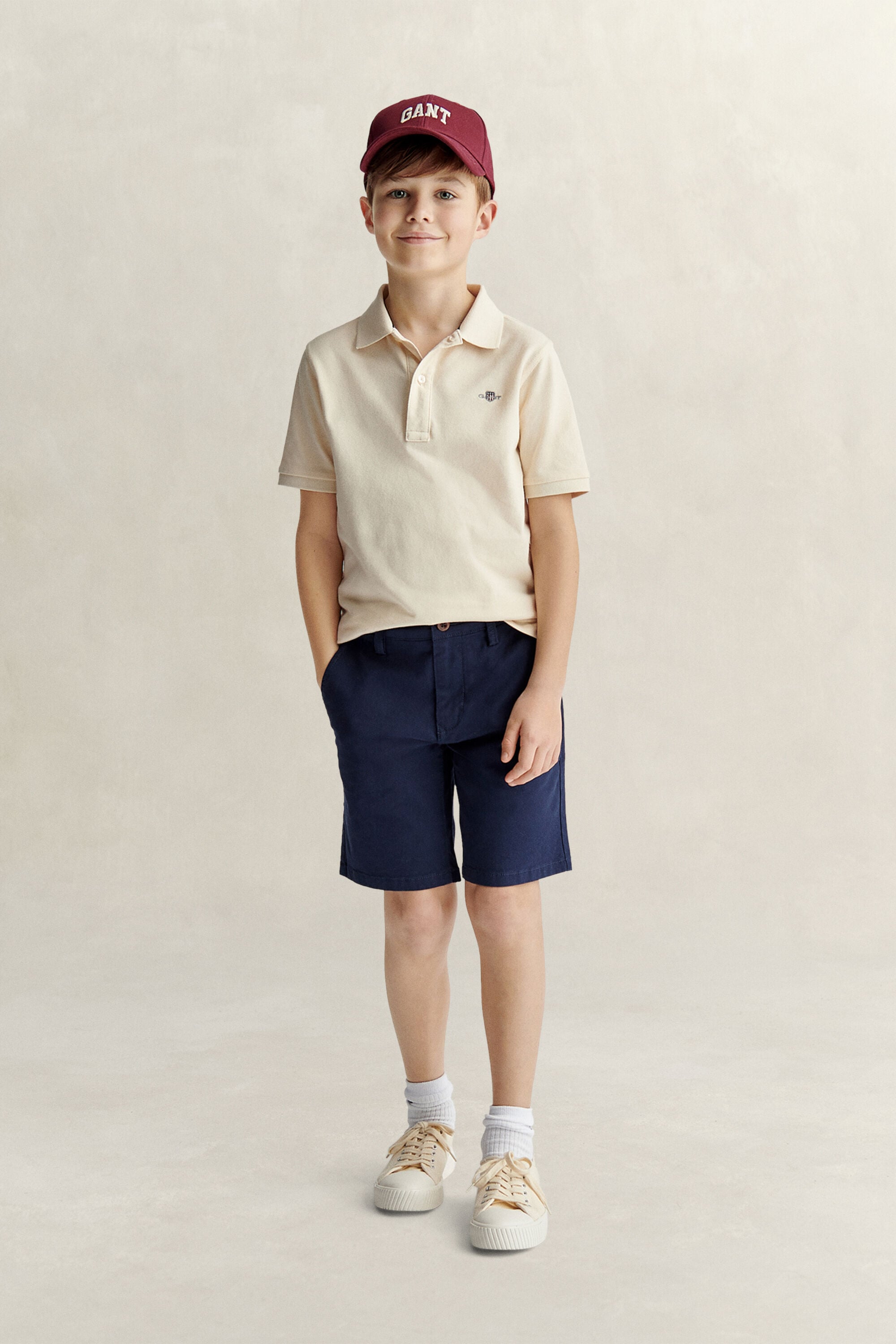 Poloshirt met schild voor tieners