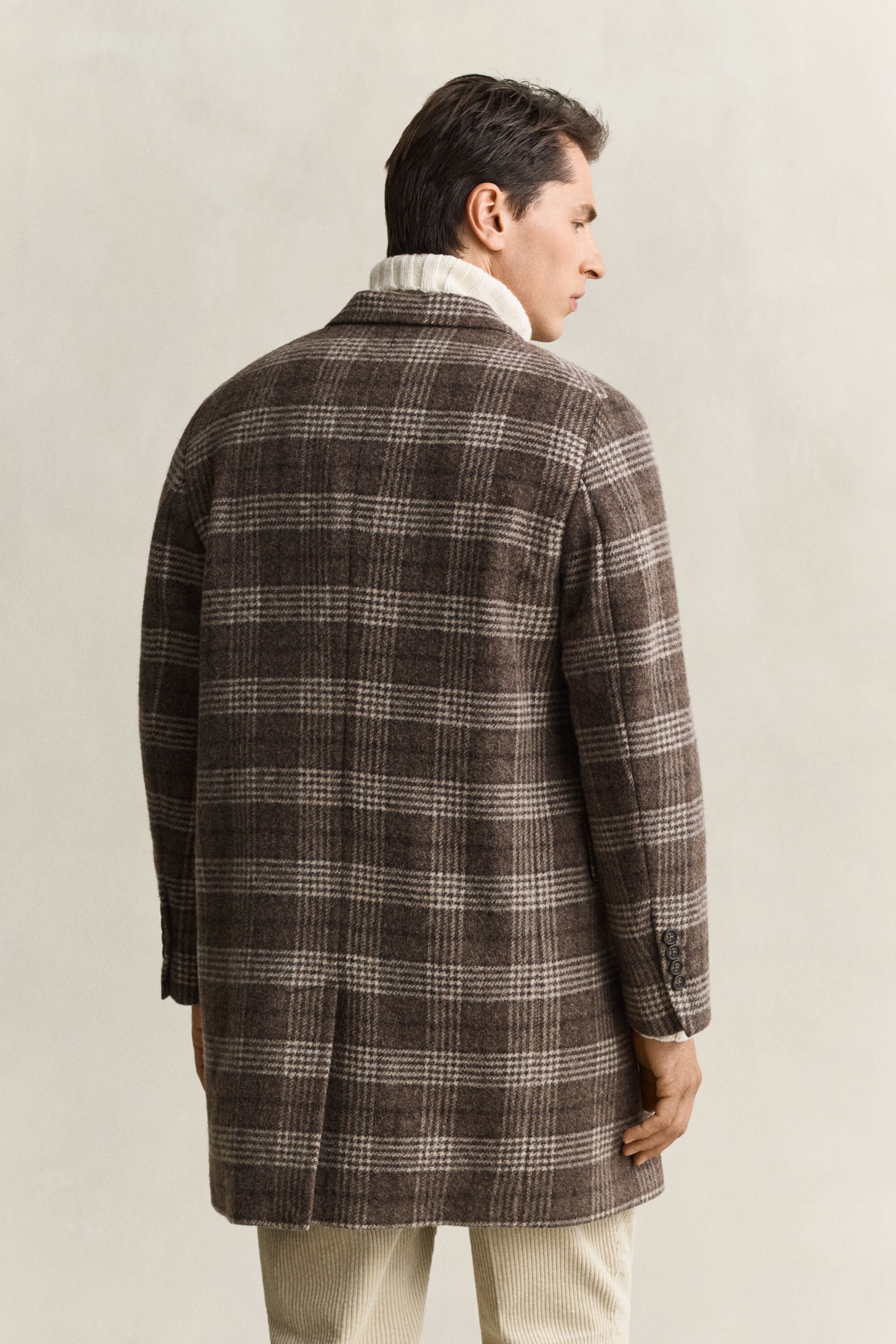 Manteau à boutonnage croisé en laine