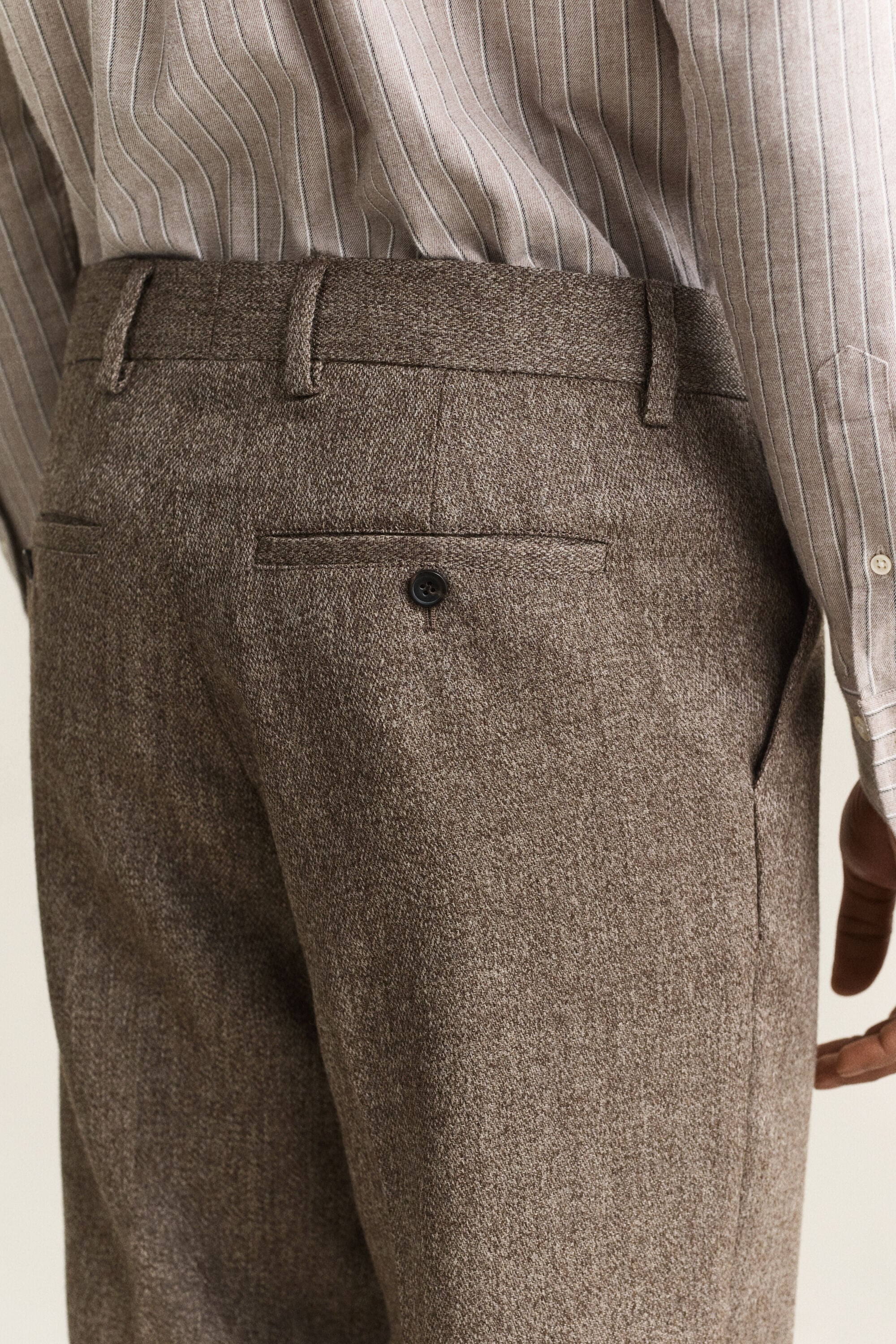 Gemêleerde wollen broek