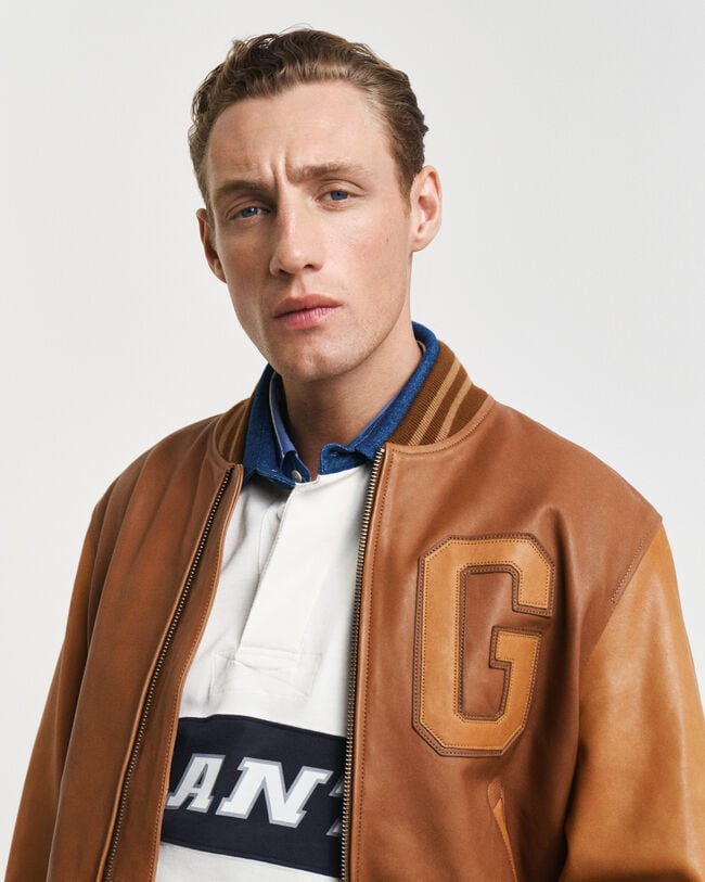 Veste Varsity de GANT en cuir