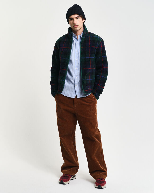 Veste en polaire à carreaux