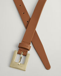 Smalle riem met vierkante gesp