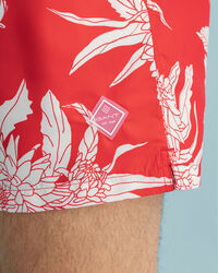Classic Fit zwemshort met Dahlia Flower print