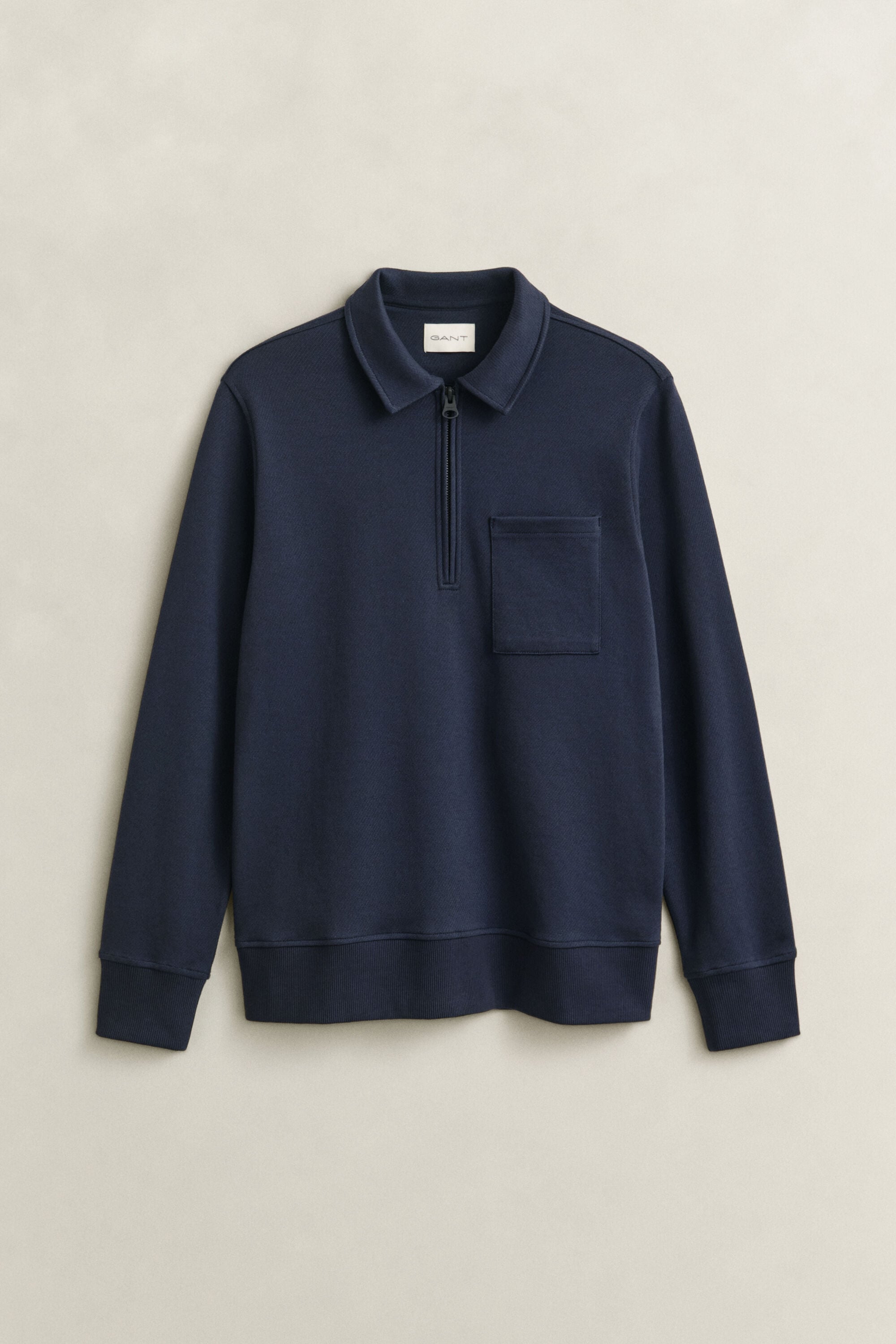 Sweatshirt met korte rits