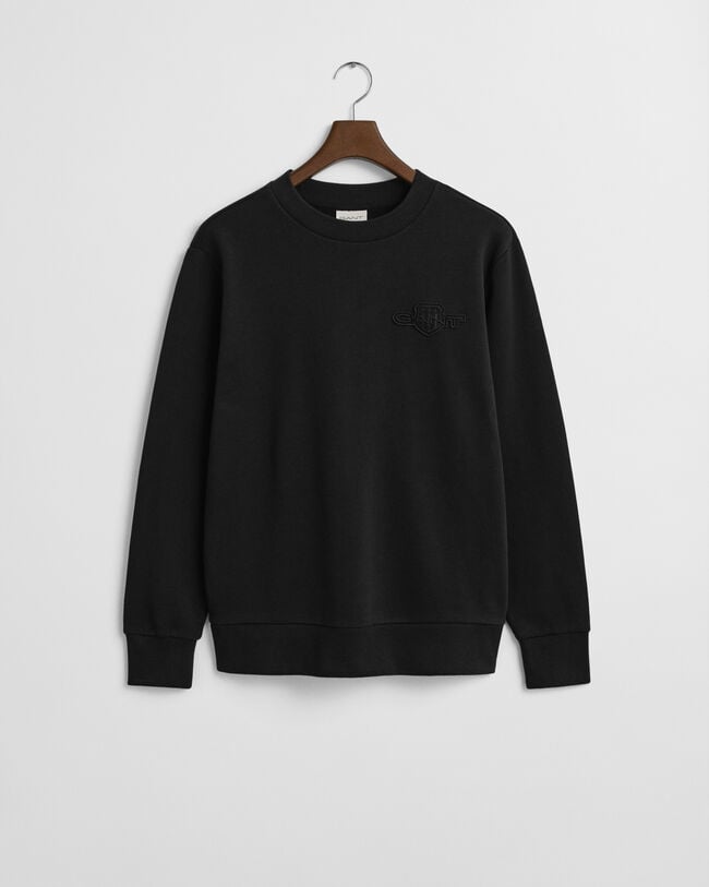 Tonal Shield sweatshirt met ronde hals