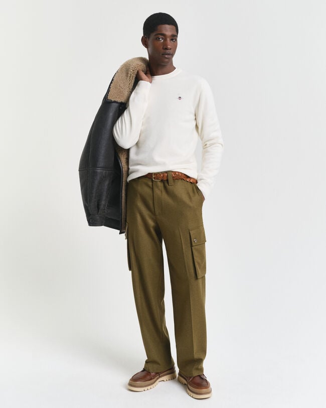 Trui met ronde hals van buitengewoon zachte lamswol