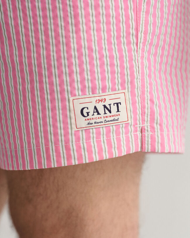 Classic Fit zwemshort van seersucker