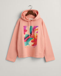 Graphic hoodie met bloemenprint