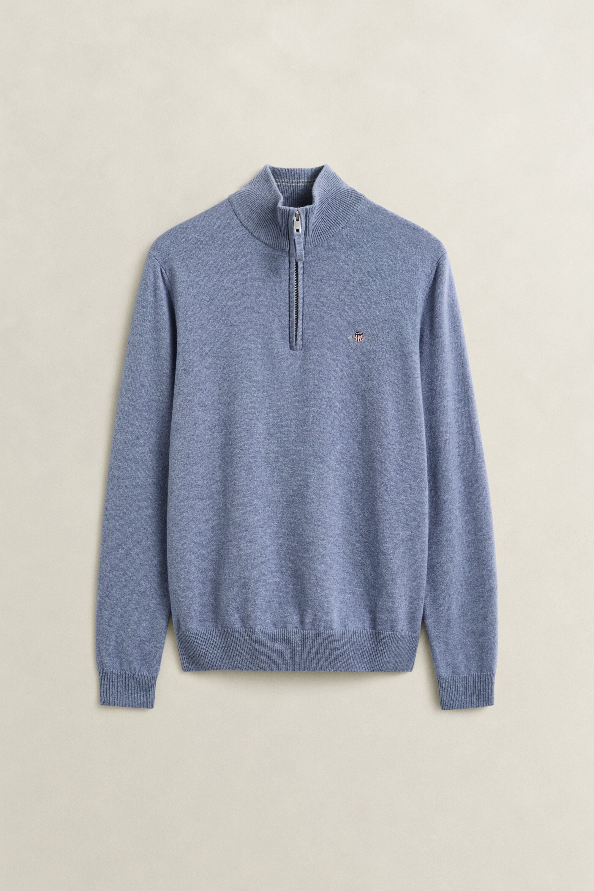 Pull à demi-zip en laine d’agneau