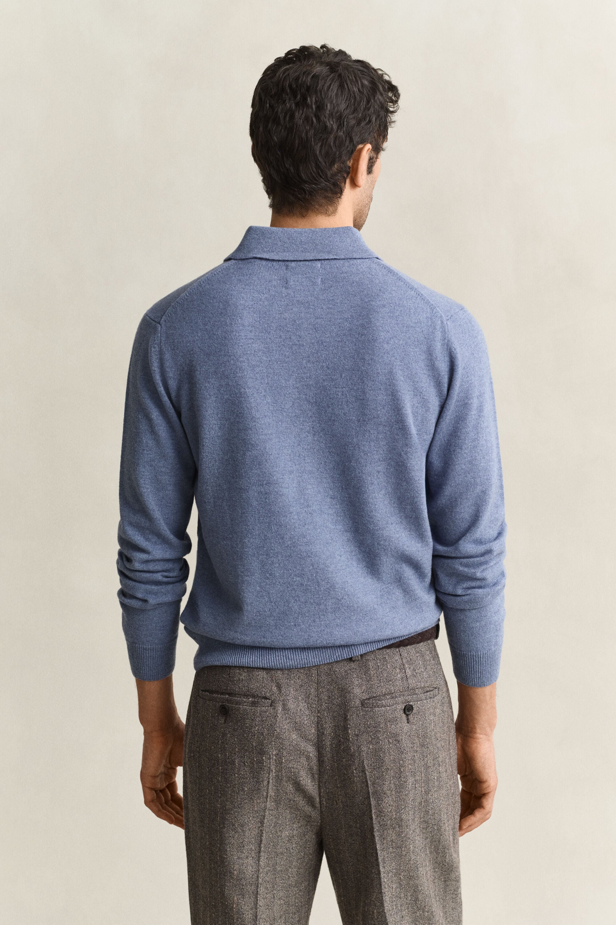Pull polo en laine d'agneau ultrafine