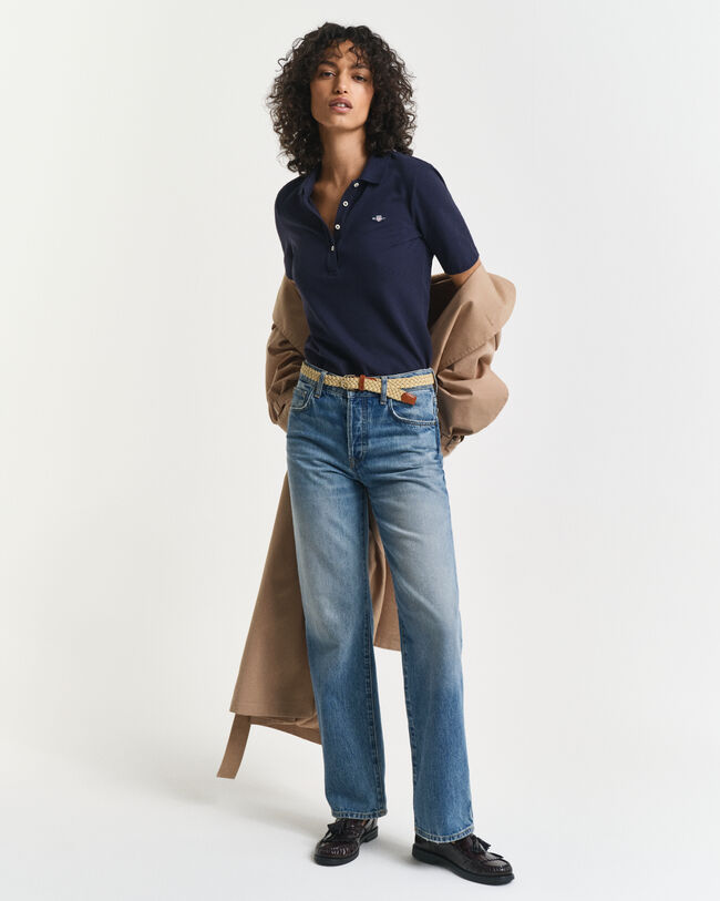 Polo en coton piqué Shield