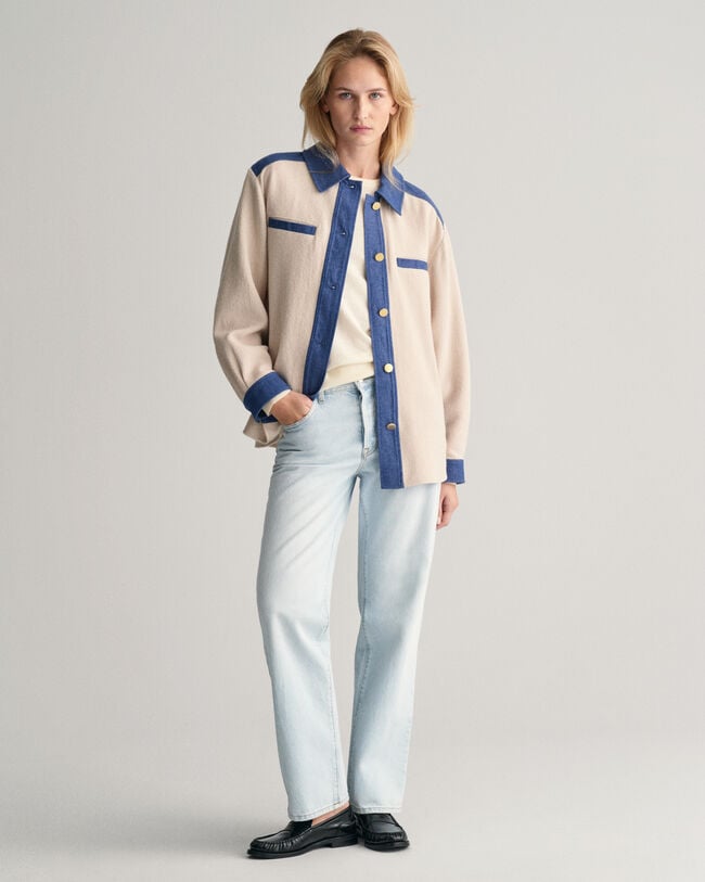 Fijngebreide trui met ronde hals