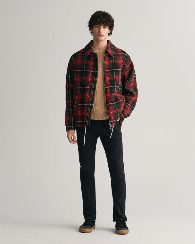 Pull ras du cou en maille torsadée en laine d'agneau