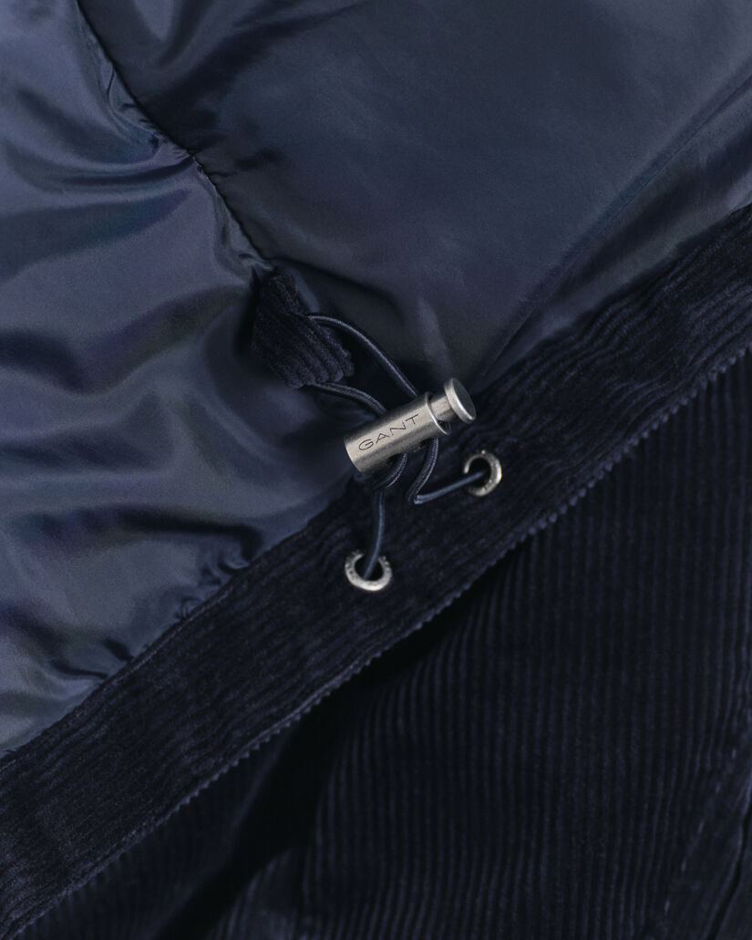 Doudoune en velours côtelé