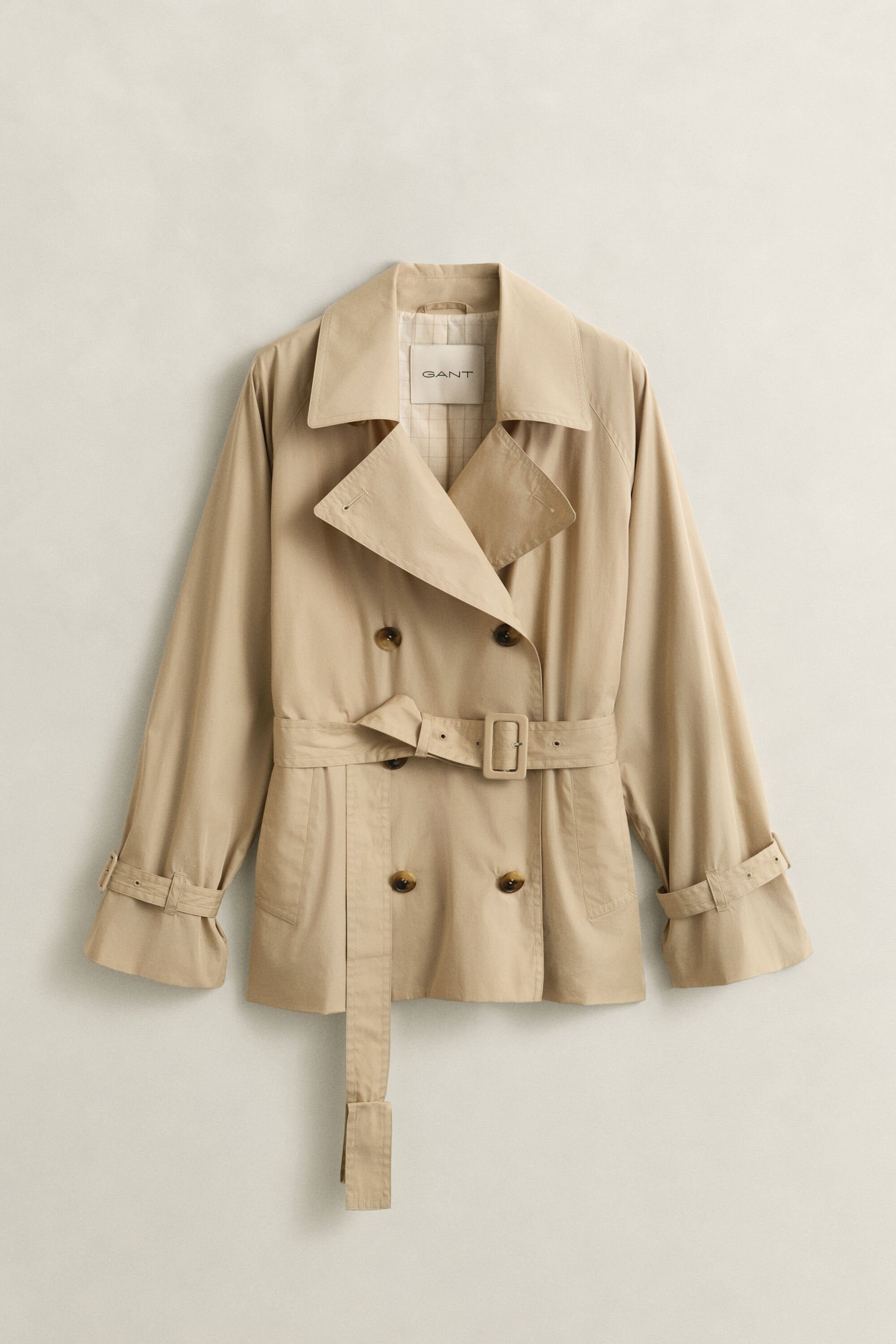 Lichtgewicht korte trenchcoat