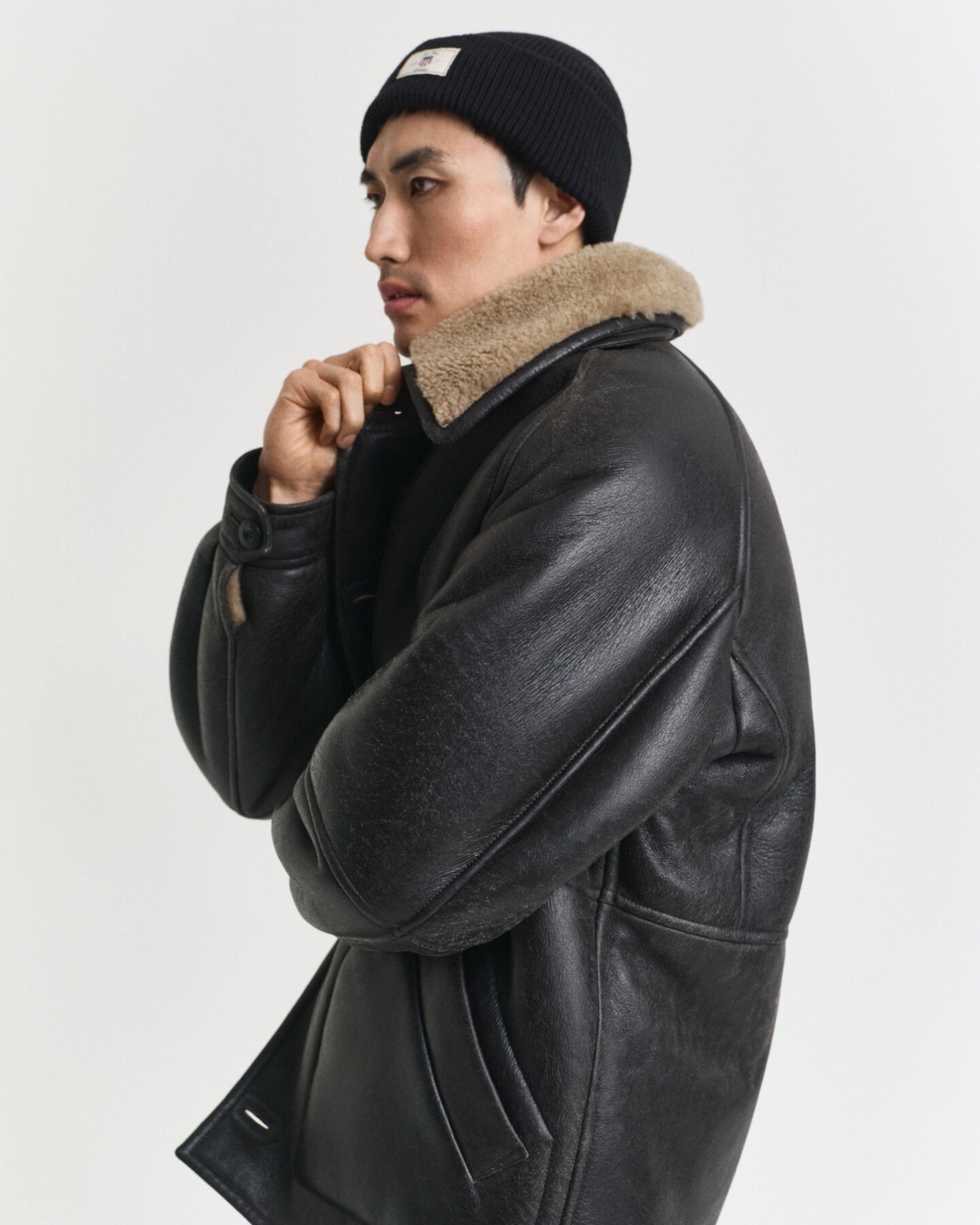 Bonnet côtelé en coton mélangé