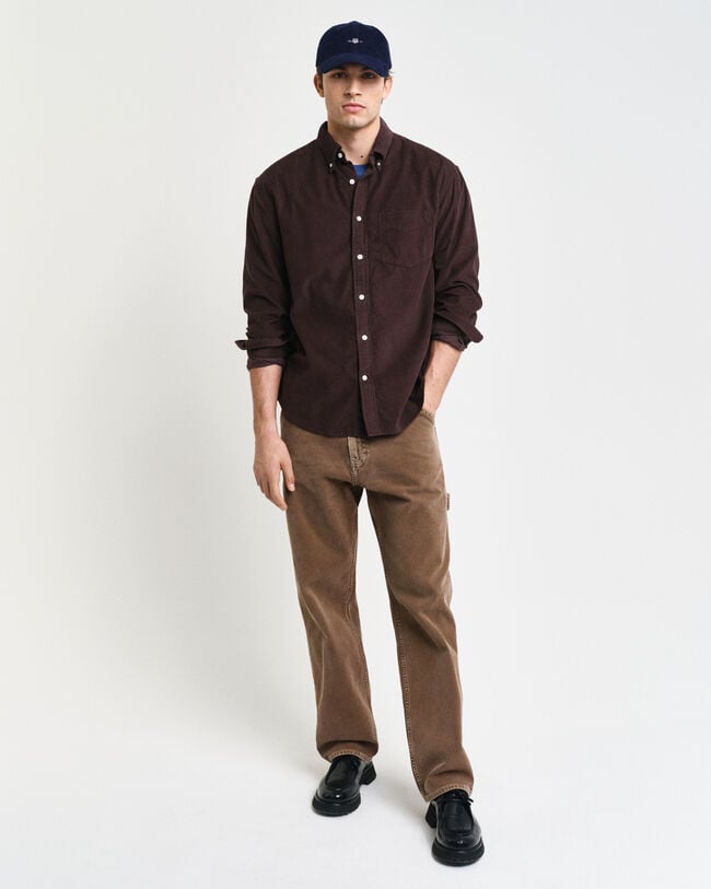 Relaxed Fit corduroy hemd