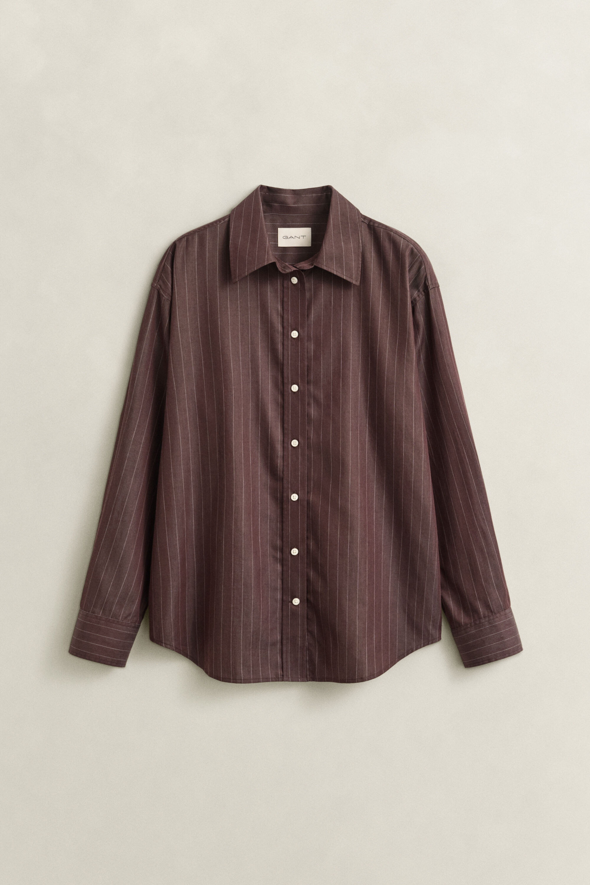 Chemise décontractée en popeline à rayures