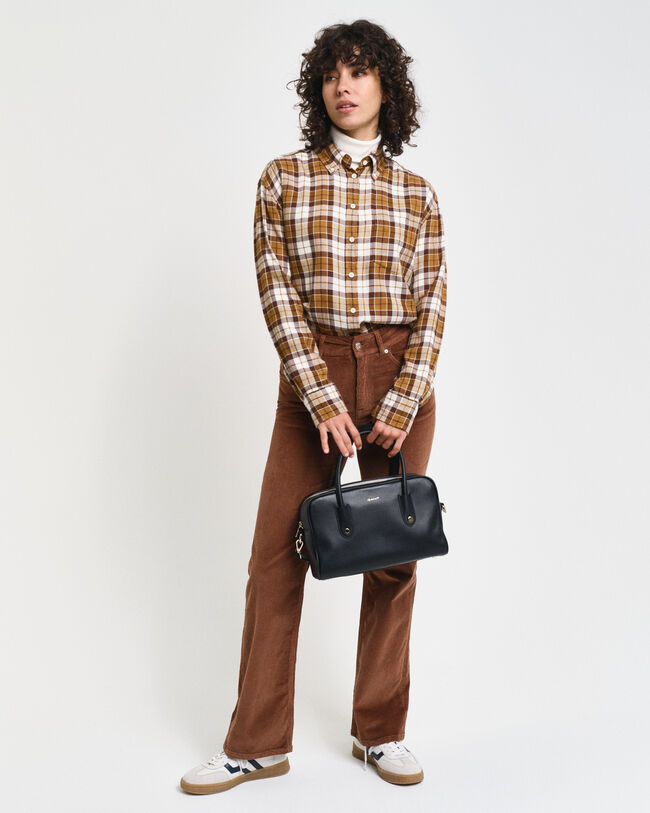 Chemise relaxed fit en flanelle à carreaux